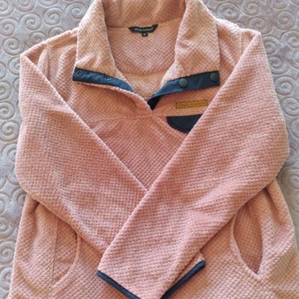 Simply Southern Size S Women's soft fleece - peach color
